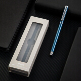 得力(deli)0.5mm中性笔金属会议签字笔 附笔盒深空蓝