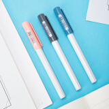 得力(deli)乐素淡彩0.5mm全针管中性笔签字笔 12支/盒 DL-A32蓝色