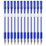 得力(deli)0.5mm子弹头中性笔签字笔 12支/盒 6600ES 蓝色