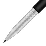 得力(deli)0.5mm黑色中性笔金属喷漆笔 子弹头签字笔 12支/盒  S77