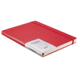 齐心（Comix） B5红色皮面Compera时空笔记本+吾皇联名直液式走珠笔中性笔套装  C8041