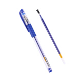 晨光(M&G)文具蓝色0.5mm半针管中性笔芯 签字笔替芯 经济型水笔芯 12支...