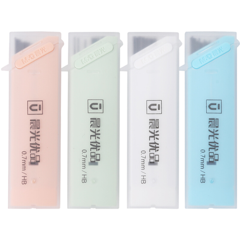 晨光(M&G)文具HB自动铅笔替芯 0.7mm树脂铅芯 60mm*20根/盒 单盒装颜色随机ASL37403