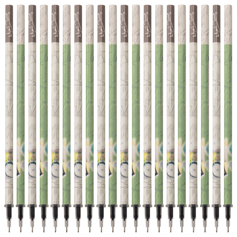 晨光(M&G)文具黑色0.38mm中性笔替芯 全针管签字笔芯 邮寄时光系列水笔芯 20支/盒AGR640S6