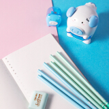 得力(deli)蓝猪猪文具套装 削笔机+6支铅笔+橡皮擦+卷笔刀9件套 6890...