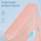 得力(deli)时尚简约彩透系列档案盒 55mm塑料文件盒 A4资料收纳盒 财务...