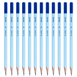 得力(deli)12支2B学生三角杆内凹学姿铅笔素描绘画笔木质儿童书写铅笔 58159