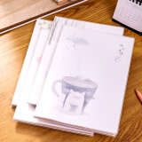 得力(deli)4本16K96张林间茶语系列学生胶套本套装 软抄本记事本日记本笔...