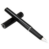 得力(deli)EF明尖钢笔 沉稳办公墨水笔 黑DL-S160EF