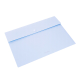 得力(deli)乐素系列A4文件袋 公文包/资料袋 加厚款PP按扣文件袋 水晶蓝