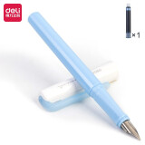 得力(deli)EF明尖学生钢笔练字套装 中小学生墨水笔 附笔盒 蓝色墨囊A932蓝