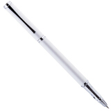 得力(deli)EF暗尖优调矫姿钢笔 正姿笔 签字笔金属学生练字墨水笔 白色