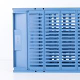得力(deli)三层镂空收纳文件座 自由拆卸组装三层文件盘/文件框 蓝色9209