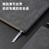 得力(deli)羊巴皮笔记本子皮面本 加厚软面复古记事本日记本文具办公用品 B5...