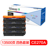 盈佳 CE270A(650A)硒鼓 黑彩套装 适用惠普HP LaserJet C...
