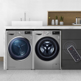 LG新品洗烘套装10.5KG滚筒除菌洗衣机+9KG热泵干衣遥控操作干衣机FG10TW4+RC90V9EV2W(附件商品仅展示)