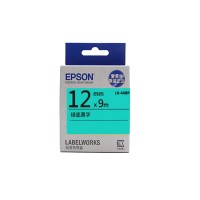 爱普生（EPSON ） 标签机色带 12mm绿底黑字  LK-4GBP