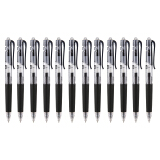 晨光(M&G)文具0.5mm黑色中性笔 按动子弹头签字笔 碳素笔 精英系列E01办公用水笔 12支/盒AGP89703