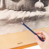 得力(deli)高级美术绘图2B铅笔 学生素描速写铅笔 12支/盒 S999-2...
