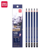 得力(deli)高级美术绘图12B铅笔 学生素描速写铅笔 12支/盒 S999-...