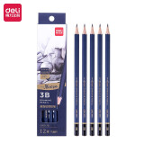 得力(deli)高级美术绘图3B铅笔 学生素描速写铅笔 12支/盒 S999-3B