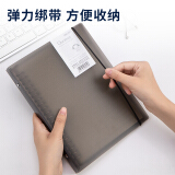 得力(deli)A5/60张活页笔记本子 可替换芯记事本 灰色 HA560