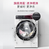 LG 10公斤滚筒洗衣机全自动 AI变频直驱 蒸汽除菌 550mm超薄机身 速净...