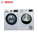 博世 BOSCH 9公斤滚筒洗衣机+9KG烘干机套装 洗烘套装 WGA244A8...