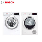 博世 BOSCH 9公斤变频滚筒洗衣机+9公斤烘干机 洗烘套装 WGA242Z0...