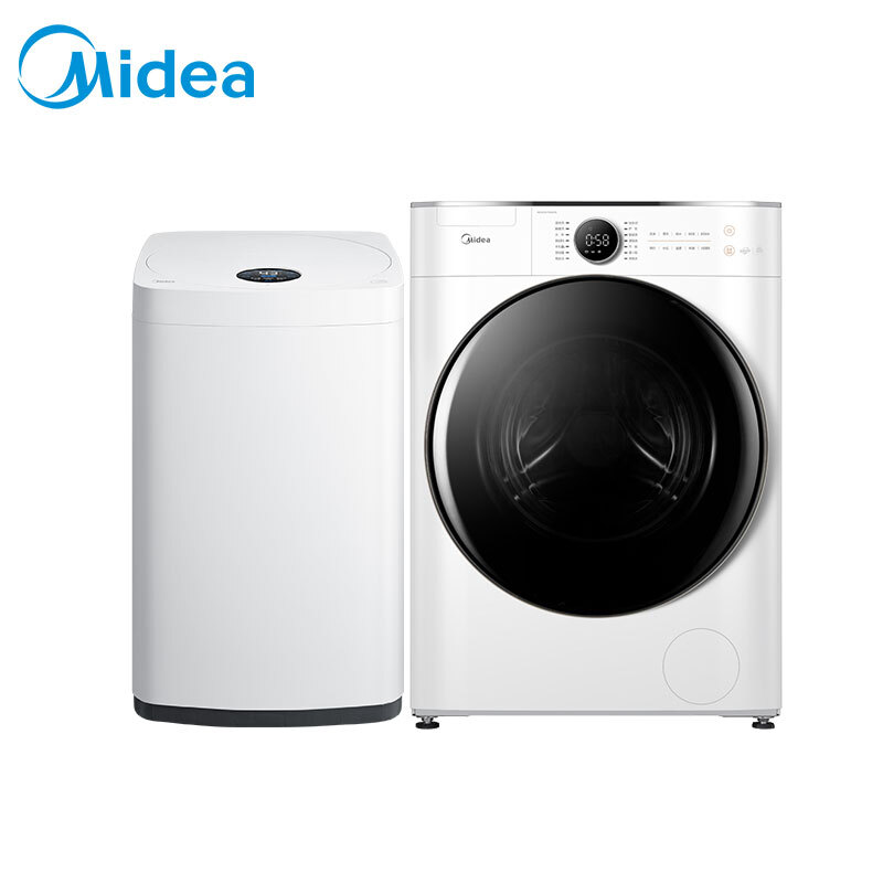 美的 （Midea） 10公斤美的DD直驱变频洗衣机 配3公斤迷你加热波轮母婴套装 MG100V70WD5+MB30VH05