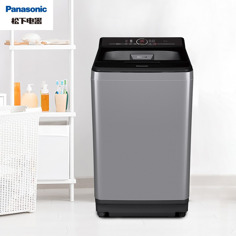 松下(Panasonic)洗衣机全自动波轮9公斤 毛毯揉洗 不弯腰轻松洗 桶洗净XQB90-U9L2A