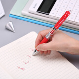 晨光(M&G)文具K35/0.5mm红色中性笔 按动签字笔 经典子弹头红色水笔 12支/盒