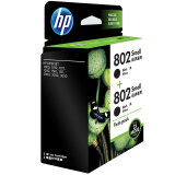 惠普（HP）802原装墨盒 适用hp deskjet 1050/2050/1010/1000/2000/1510/1511打印机 双黑墨盒