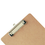 得力(deli)A4原木质感金属强力夹书写板夹文件夹 棕色 9226