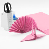 广博(GuangBo)80gA4彩色复印纸打印纸 手工折纸儿童剪纸卡纸桌牌台卡纸100张/包-浅粉红 F80002R