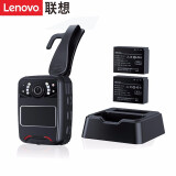 联想(Lenovo)DSJ-5W执法记录仪高清 微型随身摄像内置64G 超清红外夜视激光定位21小时连续录像黑色