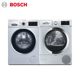博世 BOSCH 9公斤变频滚筒洗衣机+9KG烘干机 洗烘套装 WGA244A8...