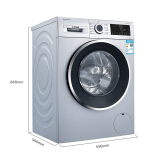 博世(BOSCH) 9公斤滚筒洗衣机全自动 洗涤剂自动添加 99.9%除菌 冲锋衣洗 羽绒服洗 WGA244A80W