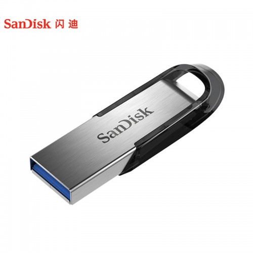 闪迪(SanDisk)64GB USB3.0 U盘 CZ73酷铄 银色 读速150MB/s 金属外壳 含安全加密软件