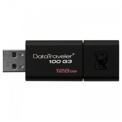 金士顿（Kingston）128GB USB3.0 U盘 DT100G3 读速130MB/s 黑色 滑盖设计