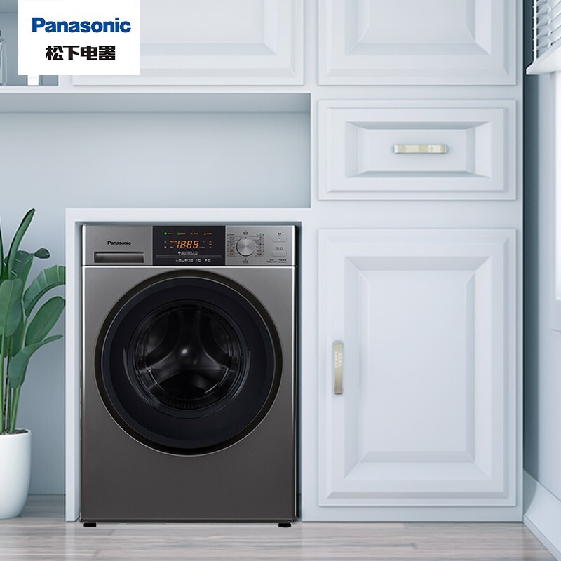 松下 (Panasonic) 9K全自动滚筒洗衣机 变频电机 泡沫净技术 节能导航 XQG90-3RHES