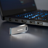 闪迪(SanDisk)64GB USB3.1 U盘 CZ74酷奂银色 读速150...