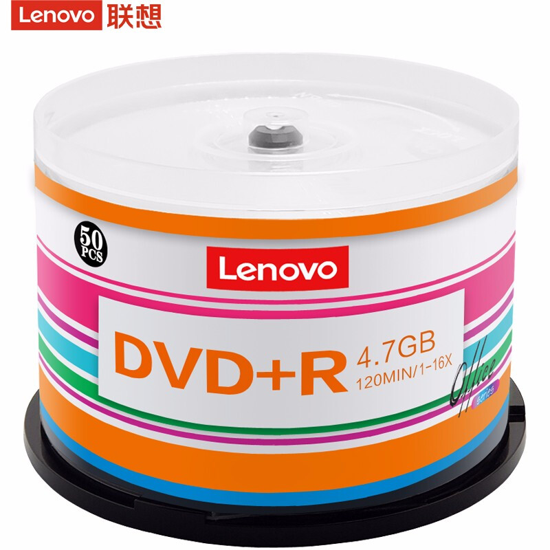 联想（Lenovo）DVD+R 光盘/刻录盘 16速4.7GB 办公系列 桶装50片