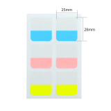 得力（deli）48枚3色索引标签贴指示贴 归类便利贴 28*25mm 2590...