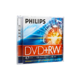 飞利浦（PHILIPS） DVD+RW 可擦写刻录光盘 1片空白光碟 4速4.7...