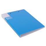 得力(deli)悦彩系列A4双强力夹硬文件夹 加厚夹板不锈钢夹子 文件收纳5047蓝色