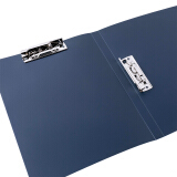 得力(deli)乐素系列A4双强力夹硬文件夹 加厚夹板 资料夹子 72594深蓝