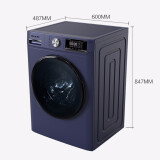 美菱(MELING) 10公斤薄变频滚筒洗衣机一级能效洗烘一体十分薄MG100-...
