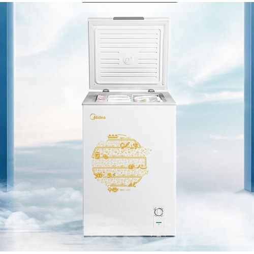 美的（Midea）冰柜 家用小型卧式冷柜 冷冻柜冷藏柜单温顶开门雪柜单门一级能效节能静音小冰柜 BD/BC-101KM