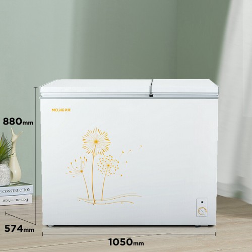 美菱(MELING)220升冰柜双箱双温家用商用小冷柜一级能效低噪大容量BCD-220DT